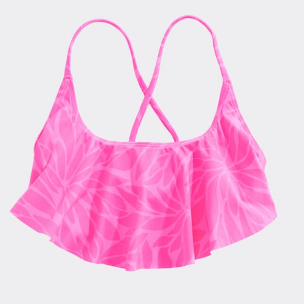 Vineyard Vines Girls' In Full Bloom Flounce Bikini Top Size 2T NWT